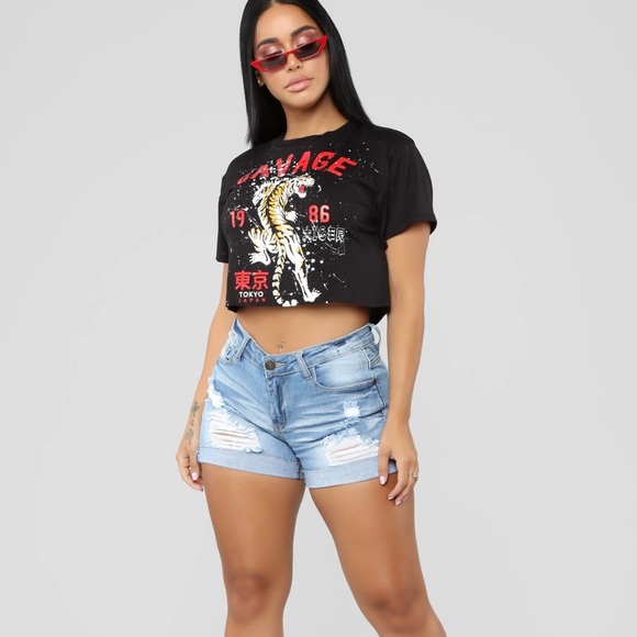 Fashion Nova Savage crop top size small - Picture 2 of 6